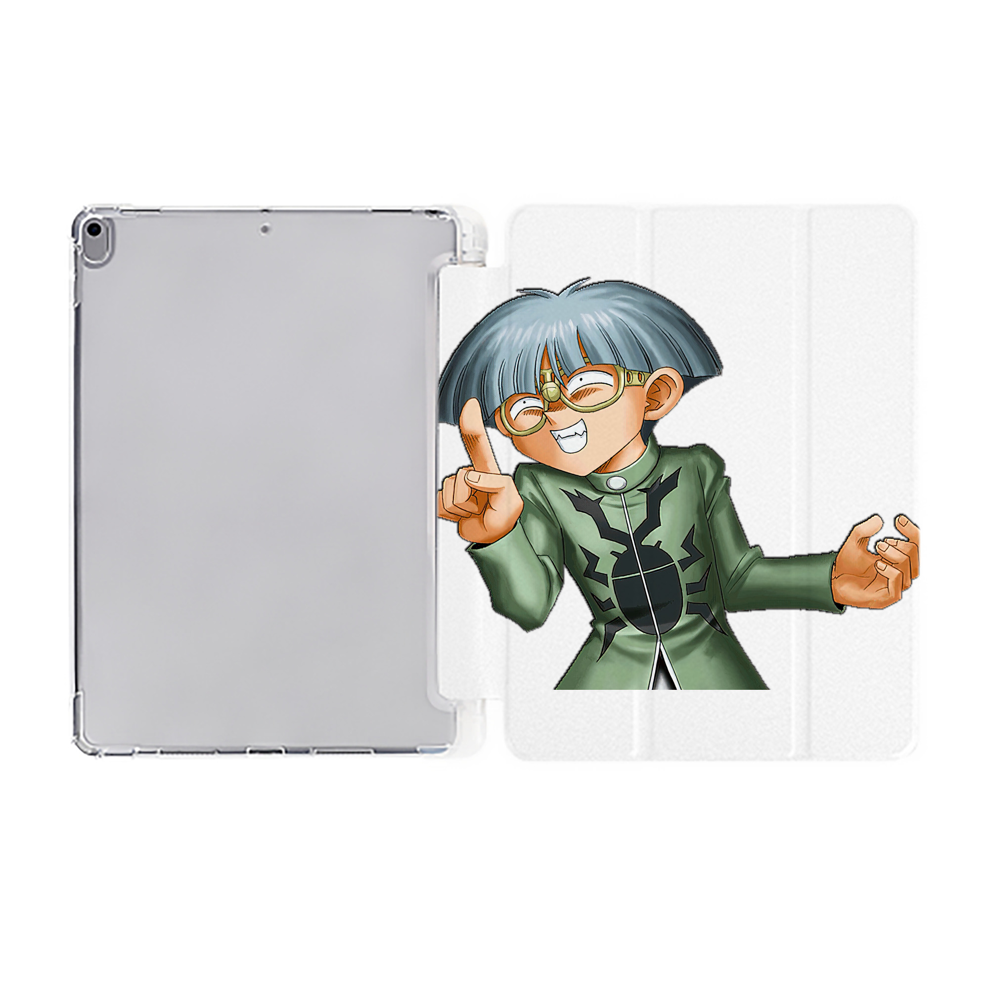 （画像用） 遊☆戯☆王 Yu-Gi-Oh! IPad ケース ペン収納付き 三つ折りスタンド PUレザー×シリコン 対応機種9.5/10.5/10.9インチ